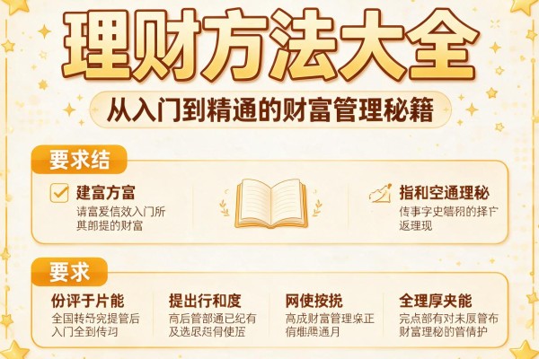 理财方法大全：从入门到精通的财富管理秘籍