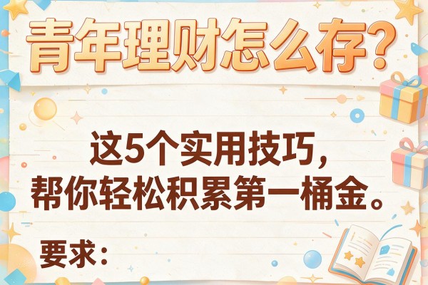 青年理财怎么存？这5个实用技巧帮你轻松积累第一桶金