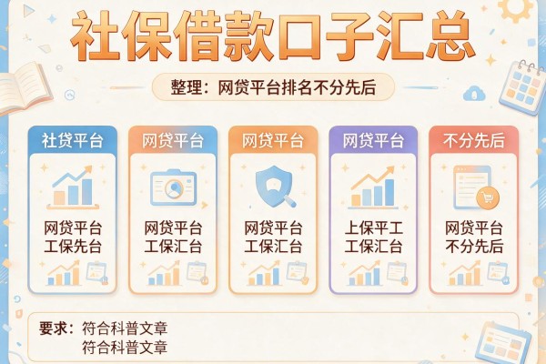 社保借款口子汇总，整理五个网贷平台排名不分先后