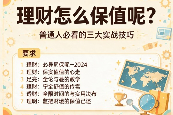 理财怎么保值呢？普通人必看的三大实战技巧
