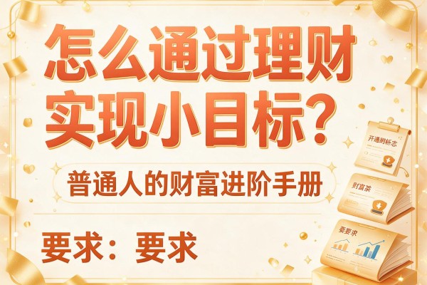 怎么通过理财实现小目标？普通人的财富进阶手册
