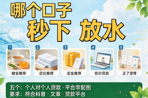 哪个口子秒下放水，推荐五个个人对个人贷款平台