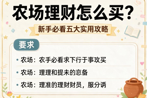 农场理财怎么买？新手必看的五大实用攻略