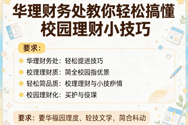华理财务处教你轻松搞懂校园理财小技巧