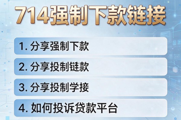714强制下款链接，分享五个如何投诉贷款平台