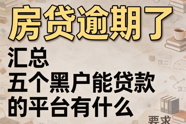 房贷逾期了，汇总五个黑户能贷款的平台有什么