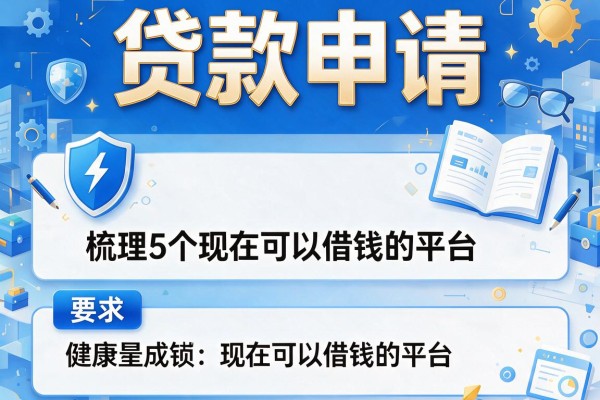 贷款申请，梳理5个现在可以借钱的平台