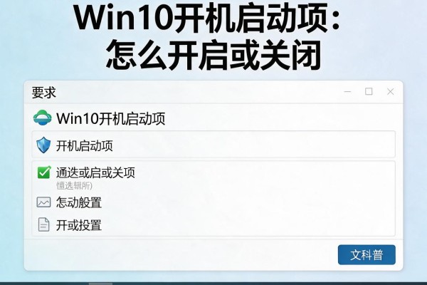 Win10开机启动项怎么开启或关闭？