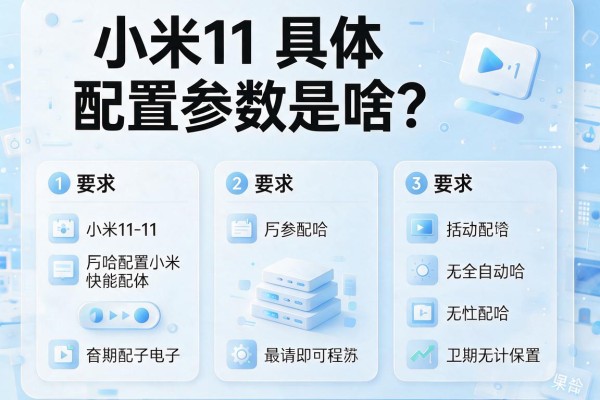 小米11具体配置参数是啥？