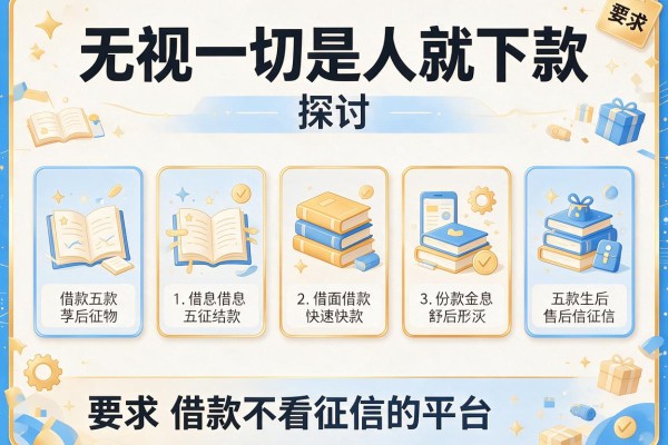 无视一切是人就下款，探讨五款借款不看征信的平台
