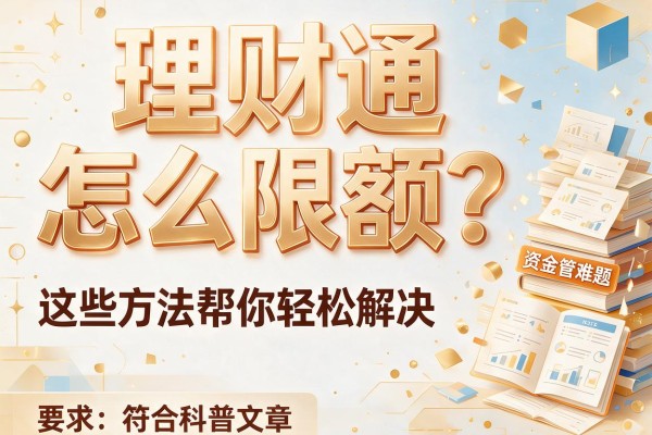 理财通怎么限额？这些方法帮你轻松解决资金管理难题