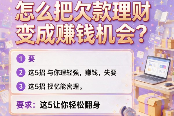 怎么把欠款理财变成赚钱机会？这5招让你轻松翻身