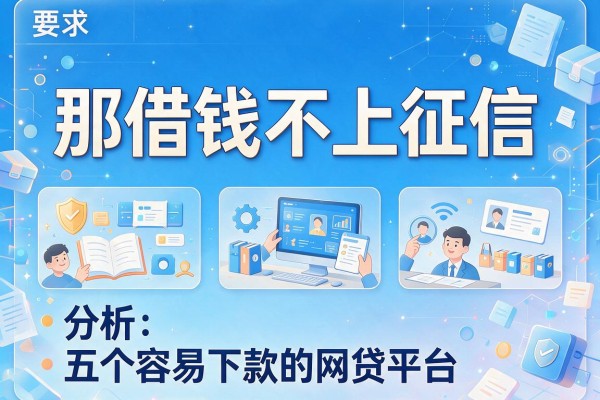 那借钱不上征信，分析五个容易下款的网贷平台