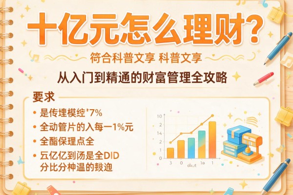 十亿元怎么理财？从入门到精通的财富管理全攻略