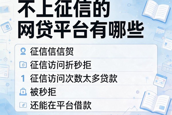 不上征信的网贷平台有哪些，介绍五个征信访问次数太多贷款被秒拒还能在平台借款