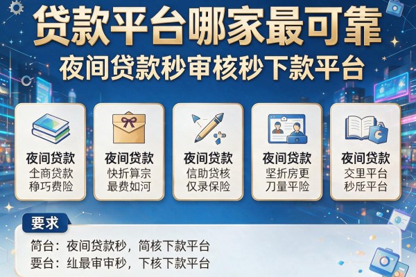贷款平台哪家最可靠，整理五个夜间贷款秒审核秒下款的平台