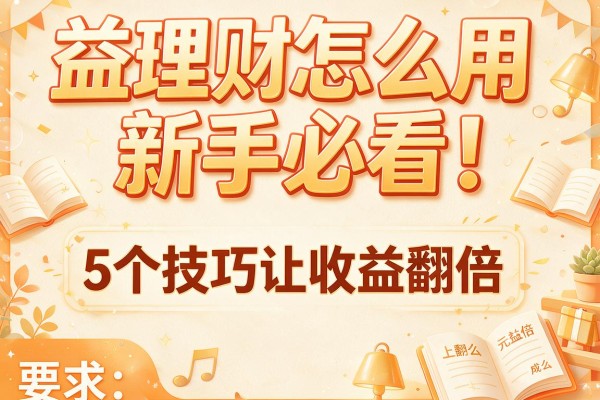 益理财怎么用新手必看！5个技巧让收益翻倍