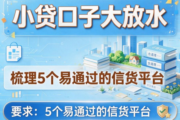 小贷口子大放水，梳理5个易通过的信货平台