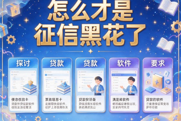 怎么才是征信黑花了，探讨五款贷款软件