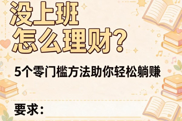没上班怎么理财？5个零门槛方法助你轻松躺赚