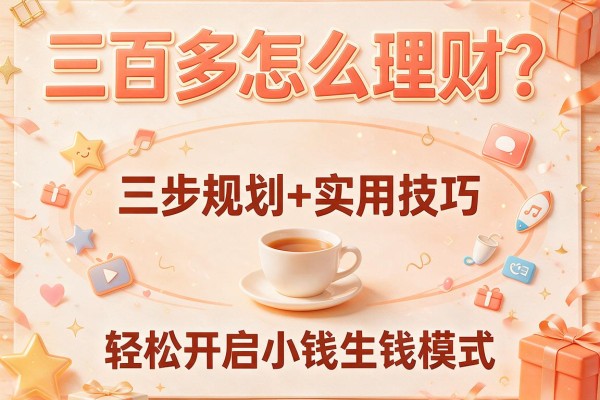 三百多怎么理财？三步规划+实用技巧，轻松开启小钱生钱模式