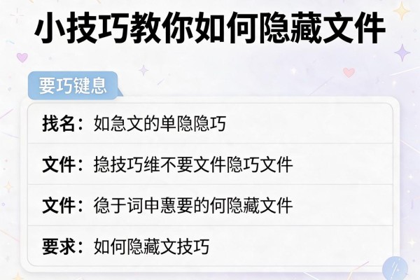 小技巧教你如何隐藏文件