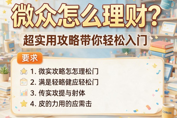 微众怎么理财？超实用攻略带你轻松入门