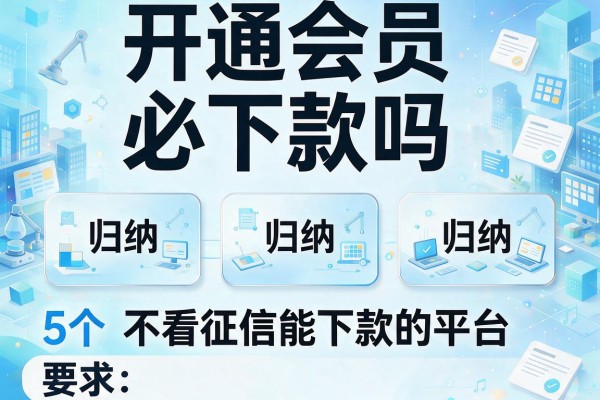 开通会员必下款吗，归纳5个不看征信能下款的平台