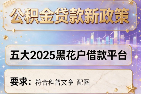 公积金贷款新政策，五大2025黑花户借款平台