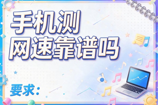 手机测网速靠谱吗？