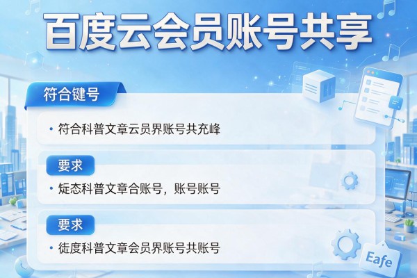 百度云会员账号共享
