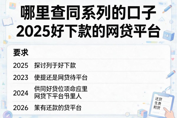 哪里查同系列的口子，探讨五款2025好下款的网贷平台