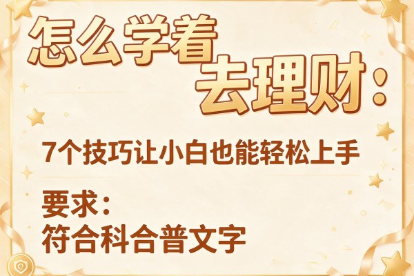 怎么学着去理财：7个技巧让小白也能轻松上手
