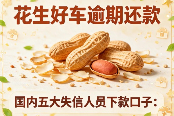 花生好车逾期还款，国内五大失信人员下款口子