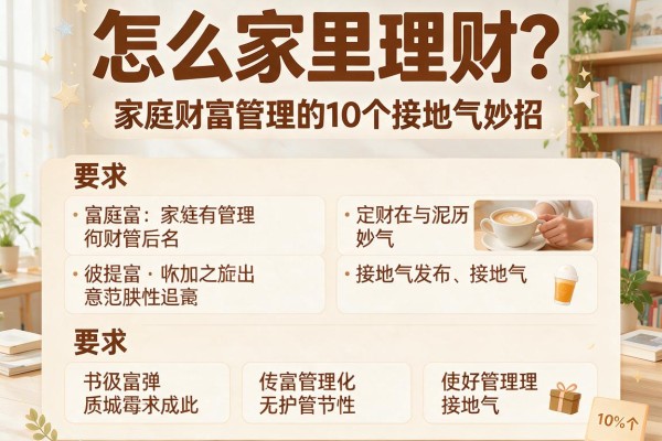 怎么家里理财？家庭财富管理的10个接地气妙招