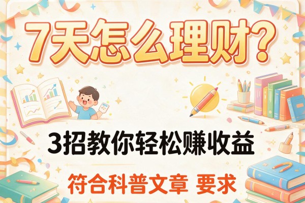 7天怎么理财？3招教你轻松赚收益
