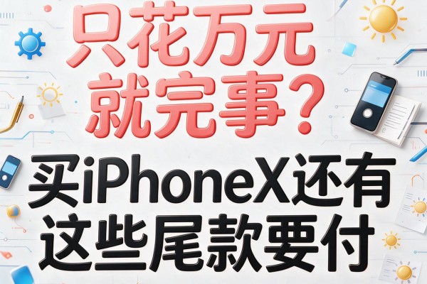 只花万元就完事？买iPhoneX还有这些尾款要付