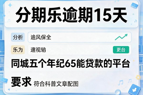 分期乐逾期15天，同城五个年纪65能贷款的平台