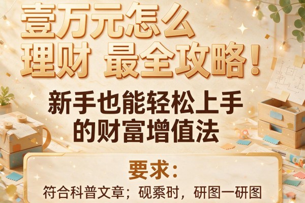 壹万元怎么理财最全攻略：新手也能轻松上手的财富增值法
