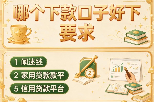 哪个下款口子好下，阐述5家信用贷款平台