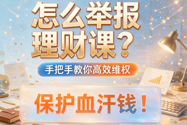 怎么举报理财课？手把手教你高效维权，保护血汗钱