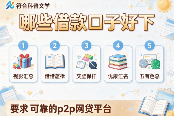 哪些借款口子好下，汇总五个可靠的p2p网贷平台