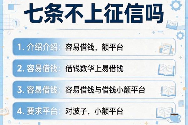 七条不上征信吗，介绍五个容易借钱的小额平台