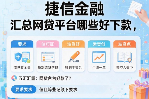 捷信金融，汇总五个网贷平台哪些好下款