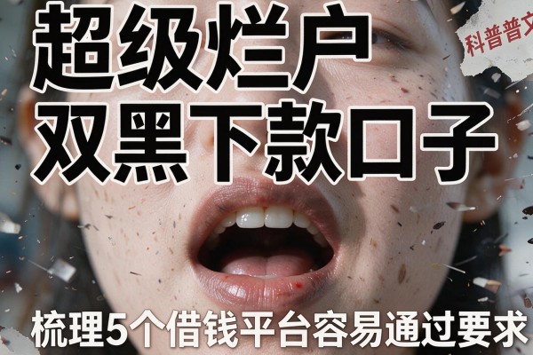 超级烂户双黑下款口子，梳理5个借钱平台容易通过