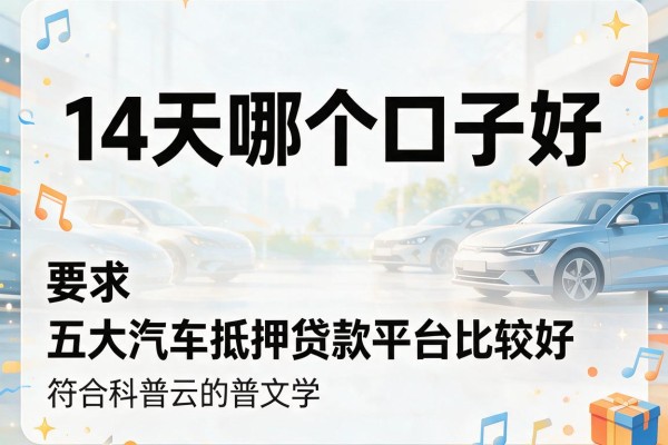 14天哪个口子好，五大汽车抵押贷款平台比较好