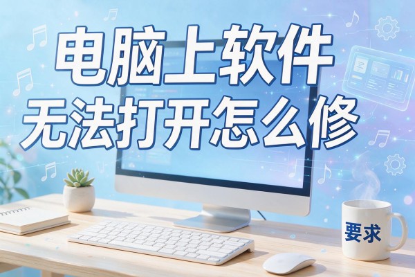 电脑上软件无法打开怎么修？