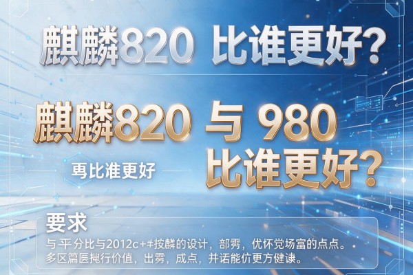麒麟820与980比谁更好？