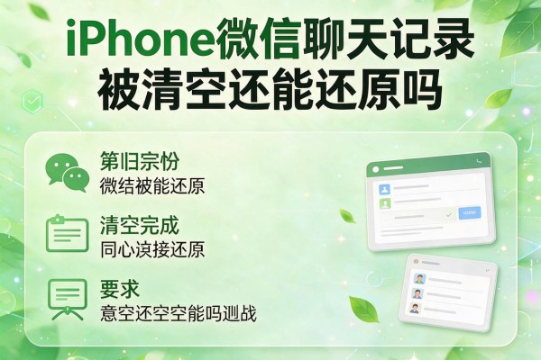 iPhone微信聊天记录被清空还能还原吗