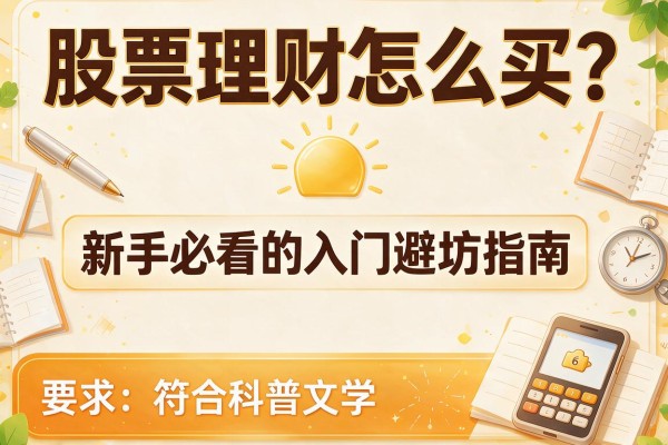 股票理财怎么买？新手必看的入门避坑指南